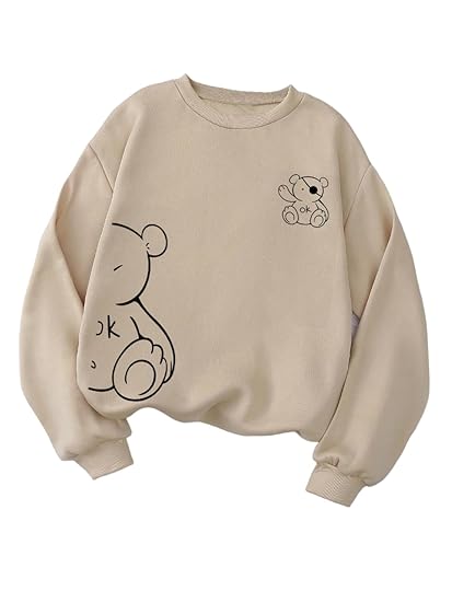 TAGAS Bear Graphic Sweatshirt for Women